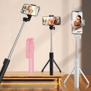 New Selfie Stick with Floor Stand Tripod, Anti-shake Gimbal, 360-degree Rotation, Handheld Mobile Phone Holder, Live Broadcast Universal Stabilizer, Mini Travel Portable Special
