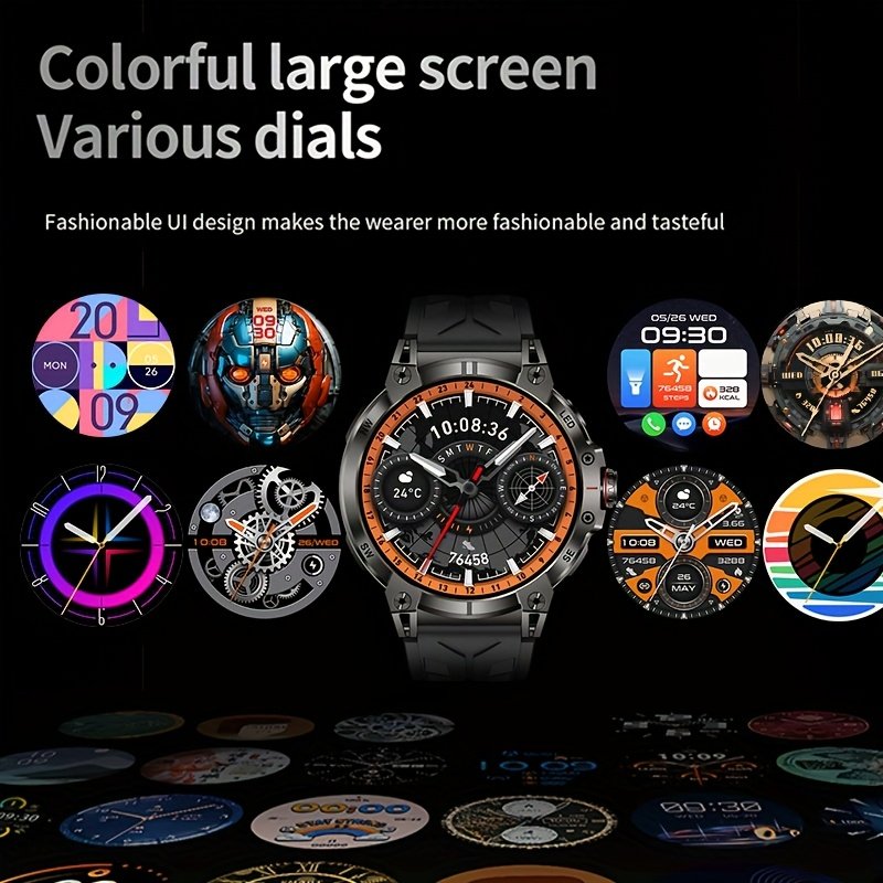 760Mah Smart Watch for Men And Women with LED Flashlight - 1.85-Inch Large Screen, Over 100 Sports Modes, Wireless Calling (Answering/Making Calls), Smart Watch, IP68 Waterproof, AI Voice Outdoor Fitness Watch, Calculator Function, Pedometer Activity Watc - Image 14