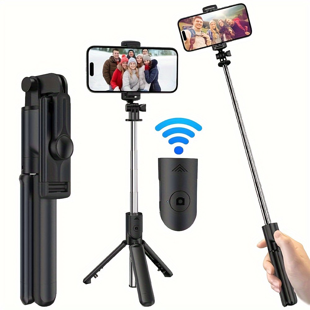 Stainless Steel Selfie Stick Tripod with Wireless Remote, 360° Rotation, Waterproof, Handheld & Tripod Stand Combo, Portable Anti-Shake Monopod for Travel, Live Streaming, and Photography - Image 6