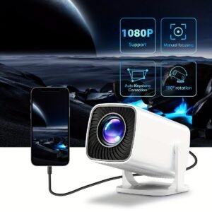 1080p Mini Projector, 180 Degree Rotation, Remote Control, Easy To Carry, Suitable For Indoor And Outdoor Viewing Anytime, Anywhere, With Long Battery Life, Meeting Various Needs, Compatible With TV/Smartphone/Computer, Making It An Ideal Gift For Family