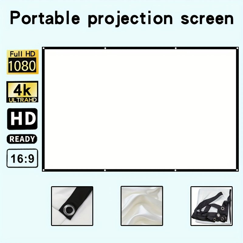Double-sided projection viewing with 4K soft screen, 152.4/182.88/213.36/254.0/304.8/381.0 cm, space saving, easy to clean, projection screen can be ironed for bedrooms, living room movies, large screen fabric - Image 16