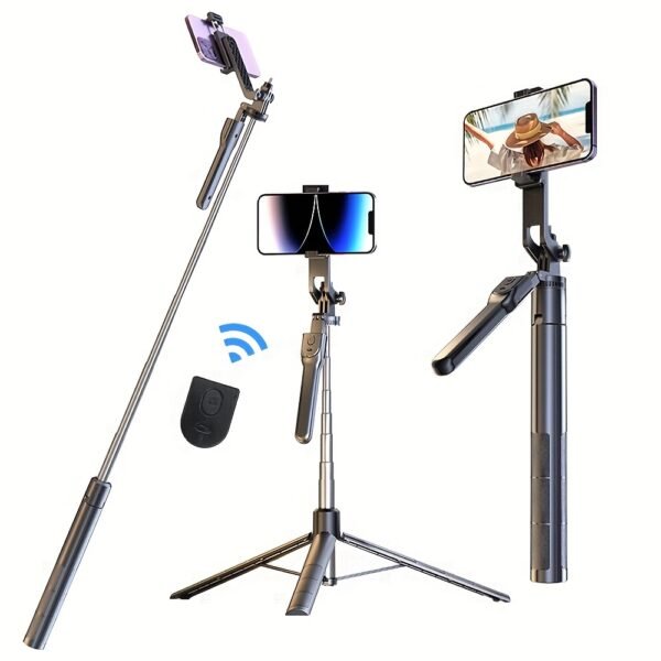 Portable Selfie Stick Tripod, 360 Degree Rotation, Multifunctional Outdoor Travel Tool, Live Broadcast, Mini Selfie and Video Log, Compact, Adjustable, Durable Smartphone Design - Image 2
