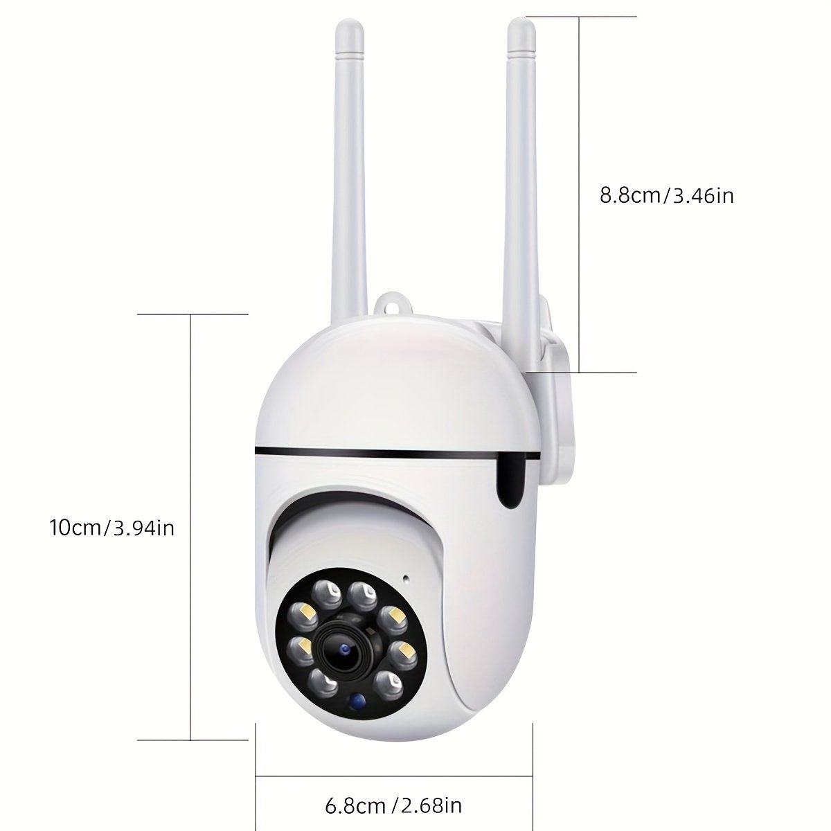 JOOAN 200W Ultra HD Dual-Camera PTZ Outdoor Security Camera - Wireless IP, 1080P FHD with 2.4G WiFi, Dual-Screen Display, Auto-Tracking, Night Vision, Two-Way Audio, Motion Detection, 360° Full View, for Home & Street Safety - Image 5