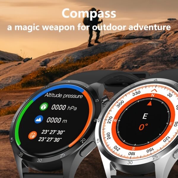 2024 GT4 Pro Smartwatch for Men and Women - 1.53-inch AMOLED HD Screen, 360x360 Resolution, Wireless Calling, NFC, USB Charging, Wireless 5.0, New, Smartwatch, Paearofero - Image 8