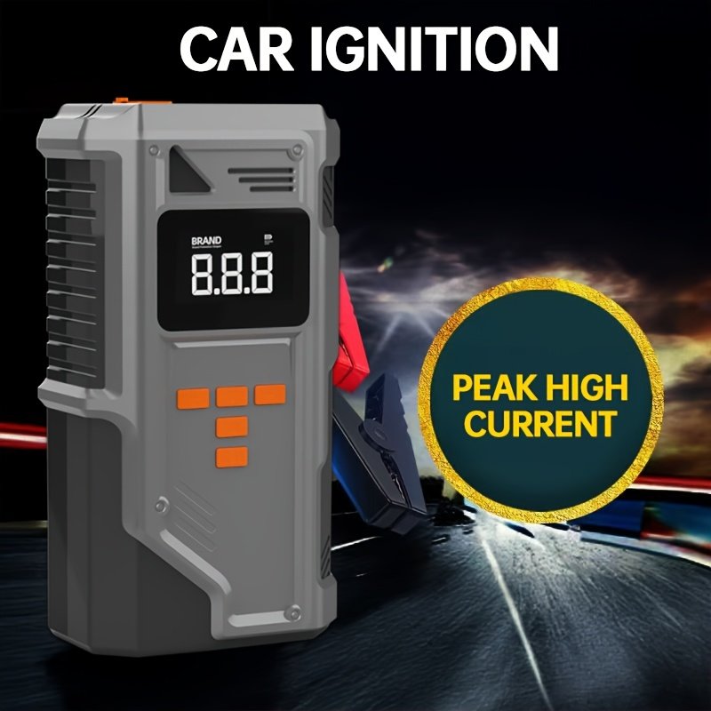 1pc 5-in-1 Car Jump Starter with Air Pump, 150PSI Portable Battery Booster with Digital Tire Inflator, USB Rechargeable Lithium Battery, 8000mAh, for Gasoline Diesel Battery Charging, Multi-Functional All-in-One Machine - Image 7