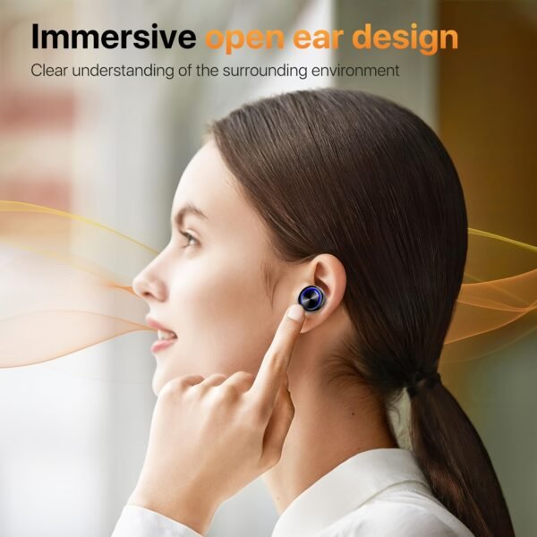 200-Hour Playtime Wireless Earbuds with 1400mAh Charging Case - HD Calls, Deep Bass, ENC Noise Cancellation, IPX7 Waterproof, Touch Control for Running & Workouts, Earbuds Wireless - Image 9