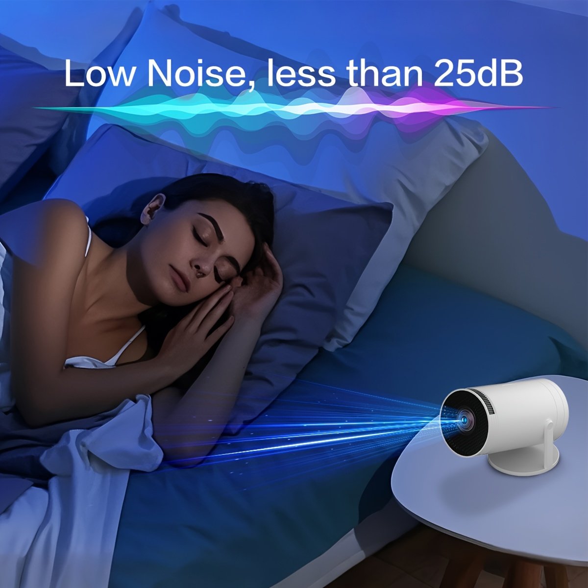 XYA Mini LED Projector Support 1080P video decoding, WiFi6 & Wireless 5.2 Portable Video Projector with Remote Control, 3.3 meter, High brightness, 180° flip, Android OS for Home & Office Use - Image 10