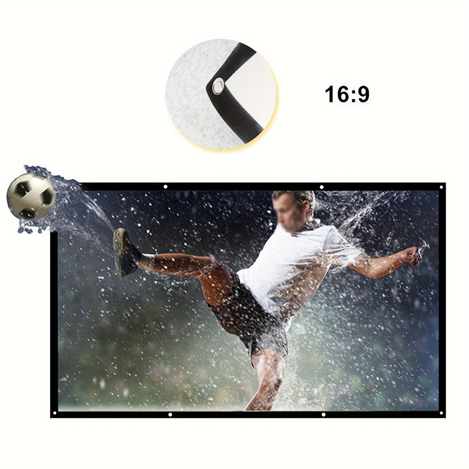 Double-sided projection viewing with 4K soft screen, 152.4/182.88/213.36/254.0/304.8/381.0 cm, space saving, easy to clean, projection screen can be ironed for bedrooms, living room movies, large screen fabric - Image 19