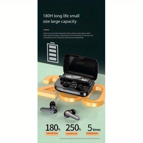 TWS Wireless Headset with Large Capacity Charging Case, Long Battery Life, LED Power Display, Flashlight, Compatible with All Smartphones - Ideal for Students, Men, Women, Birthday and Holiday Gifts, Earphones, Headphones - Image 16