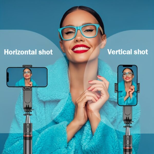 1pc Stainless Steel Selfie Stick with Wireless Remote Fill Light, Battery Powered, ≤36V, Multi-functional Handheld Travel Stand for iPhone/Android, Outdoor Live Photo Shooting, Ideal Gift - Image 6