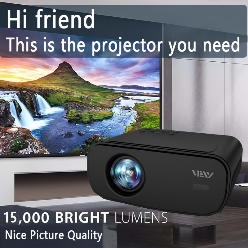 VEXY 1080P Full HD Projector with WiFi 6 and Wireless Two-way, 500ANSI Lumens, Support 4K Decoding, Movie Video Home Theater Projector, Maximum 7.62 meter Display, Electric Focus, Compatible with iOS/Android/TV Stick/HDTV/USB/Laptop/Desktop/Smartphone - Image 6