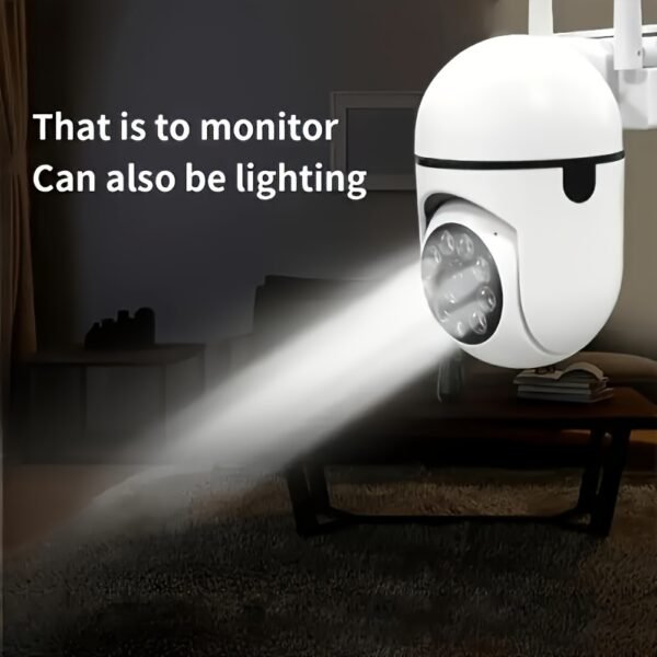 2pcs Safety Camera High Definition 1080P WiFi Surveillance Camera - Wall Mount, Night Vision Function, App Control, Audio and Motion Alarm, Color Display, USB Powered, Wi-Fi Connection, 355° Horizontal Rotation and 90° Vertical Rotation, Indoor Home Secur - Image 2