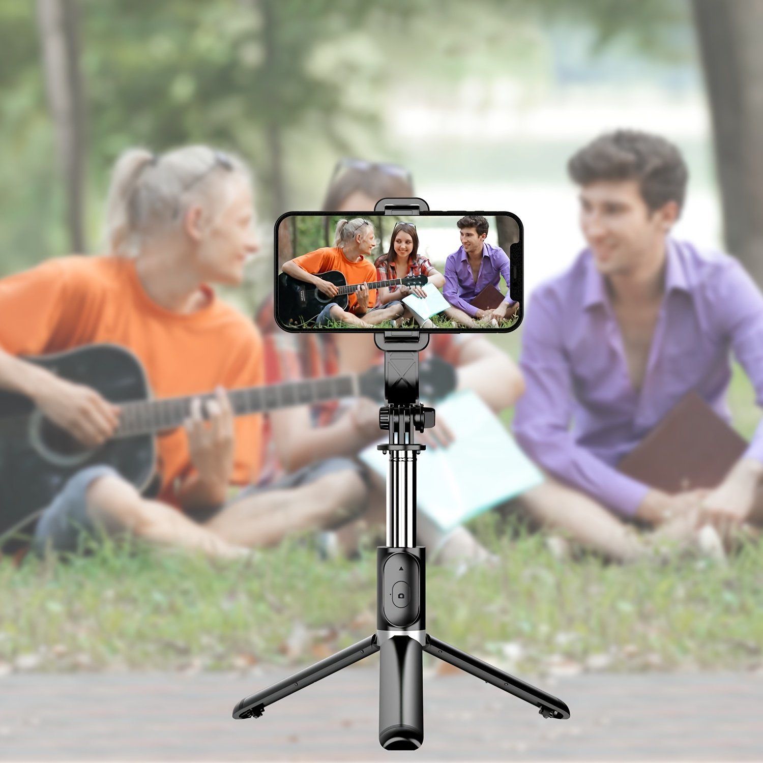 40" Cell Phone Selfie Stick Tripod, Extendable Selfie Stick All-in-1 Smartphone Tripod Stand With Wireless Remote 360°Rotation For IPhone 14/13/12/12 Pro/11/11 Pro/XS/XR/X/8/7 Plus, For Samsung, Google, LG, Sony Smartphones - Image 2