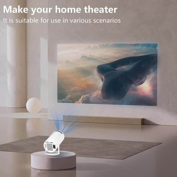 XYA Mini Projector, 1080P HD LCD Display, 4:3 Aspect Ratio, 100-199 Lumens, Table Mount, Remote Control, Auto Keystone, 180° Rotation, 3.3meter Screen, for Laptop/PC/Smartphone, No Battery, C-Plug, White - Image 10