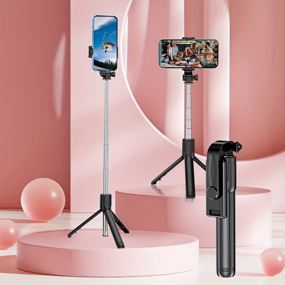 Selfie Pole Shooting Mobile Phone Holder, Floor-standing Tripod Selfie God, Travel Convenient 360-degree Rotation, Live Broadcast Camera Outdoor Handheld Anti-shake Panoramic Camera - Image 7