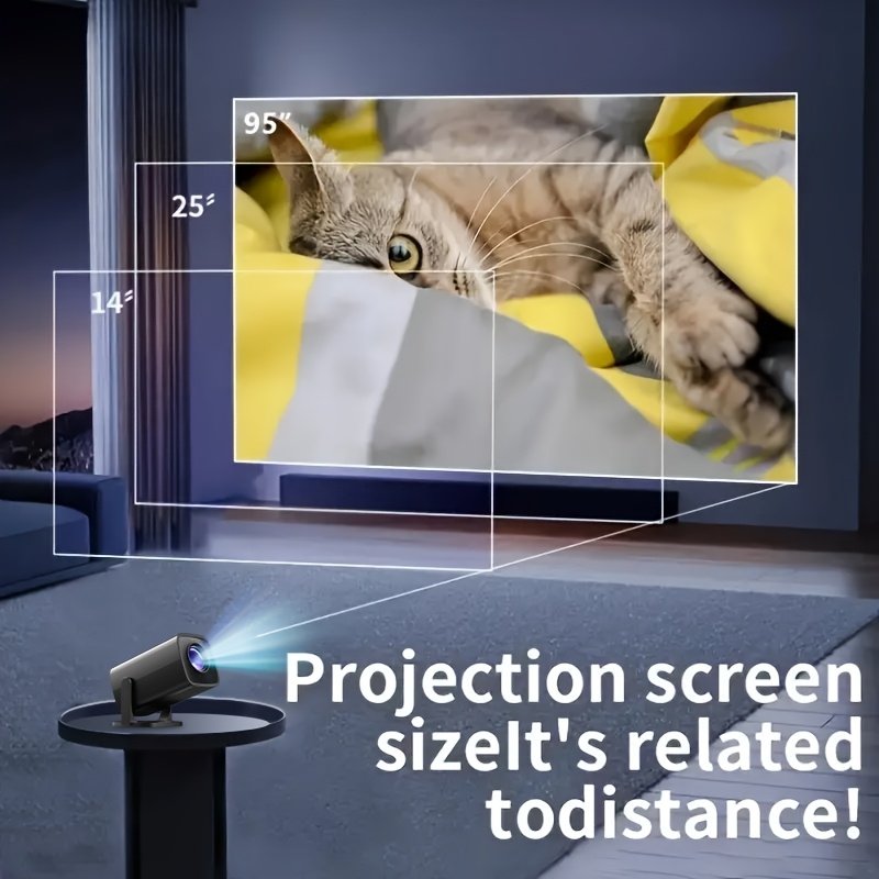 Smart Portable Home Theater Movie Projector - EU Plug, Easy to Carry, Enjoy Anytime, Anywhere, Upgrade Your Viewing Experience HD Mini Projector - Vivid 3D Vision, Small And Portable, Compatible with a Variety of Devices, Suitable for Home Theater/Office - Image 9