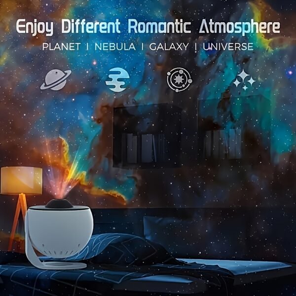 1 for Galaxy Projector with 360° Rotation, Star-Shaped Projector, Nebula Ceiling Light, Perfect for Valentine's Day Gift, with 12 HD Movies for a Starry Bedroom Atmosphere - Image 9
