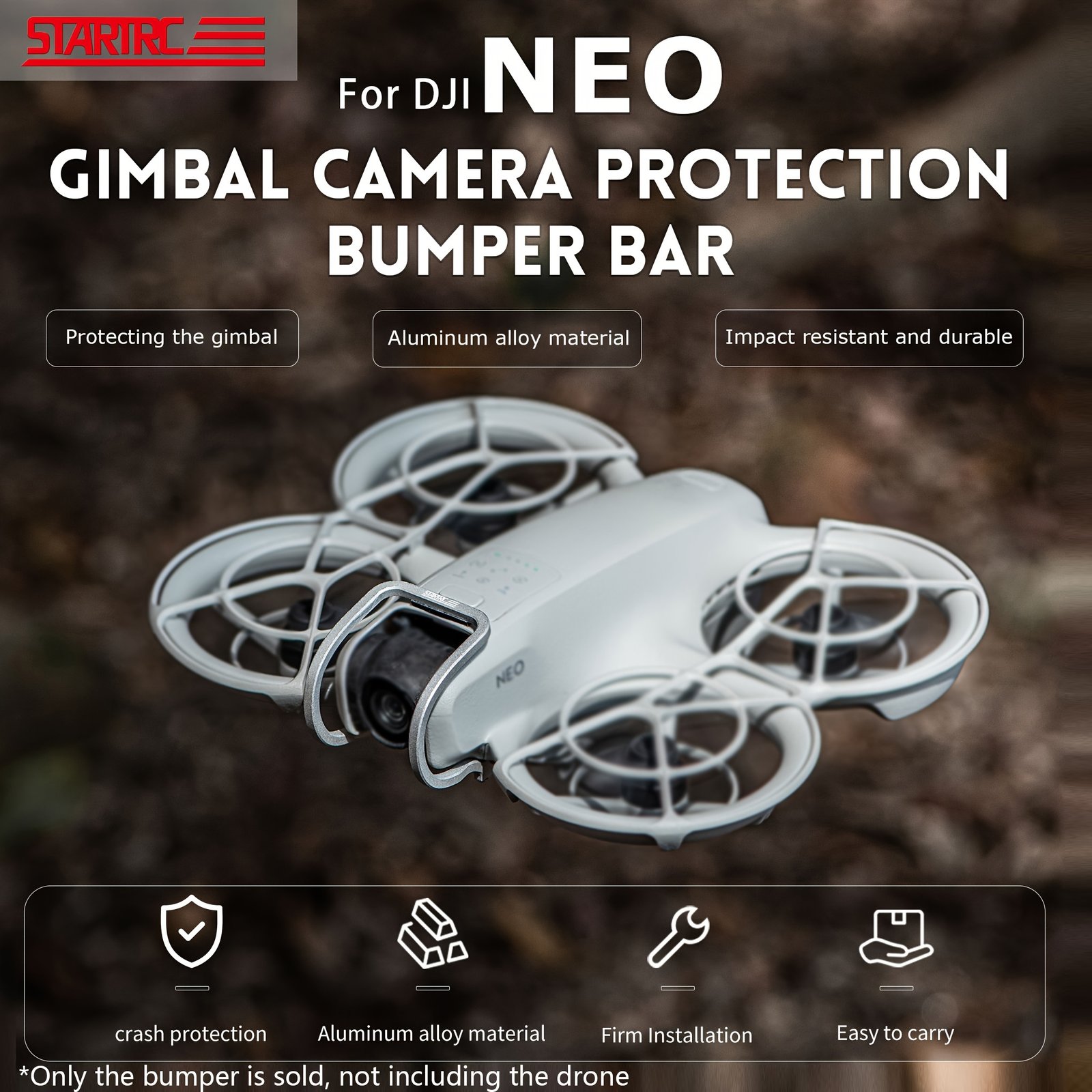 STARTRC Is Suitable For DJI NEO Drone Gimbal Collision Protection Golden Protective Bar Lightweight Accessories.