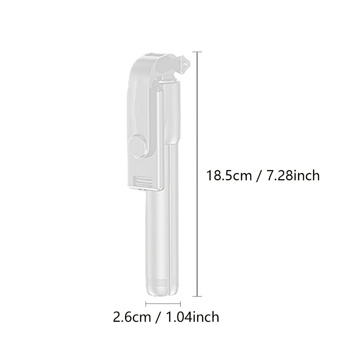 1pc 360° Rotatable Wireless Selfie Stick Tripod, Panoramic Smartphone Stand for Travel, Outdoors, Live Streaming & Video Recording, Plastic, Battery Powered, Non-rechargeable Button Battery, ≤36V - Image 2