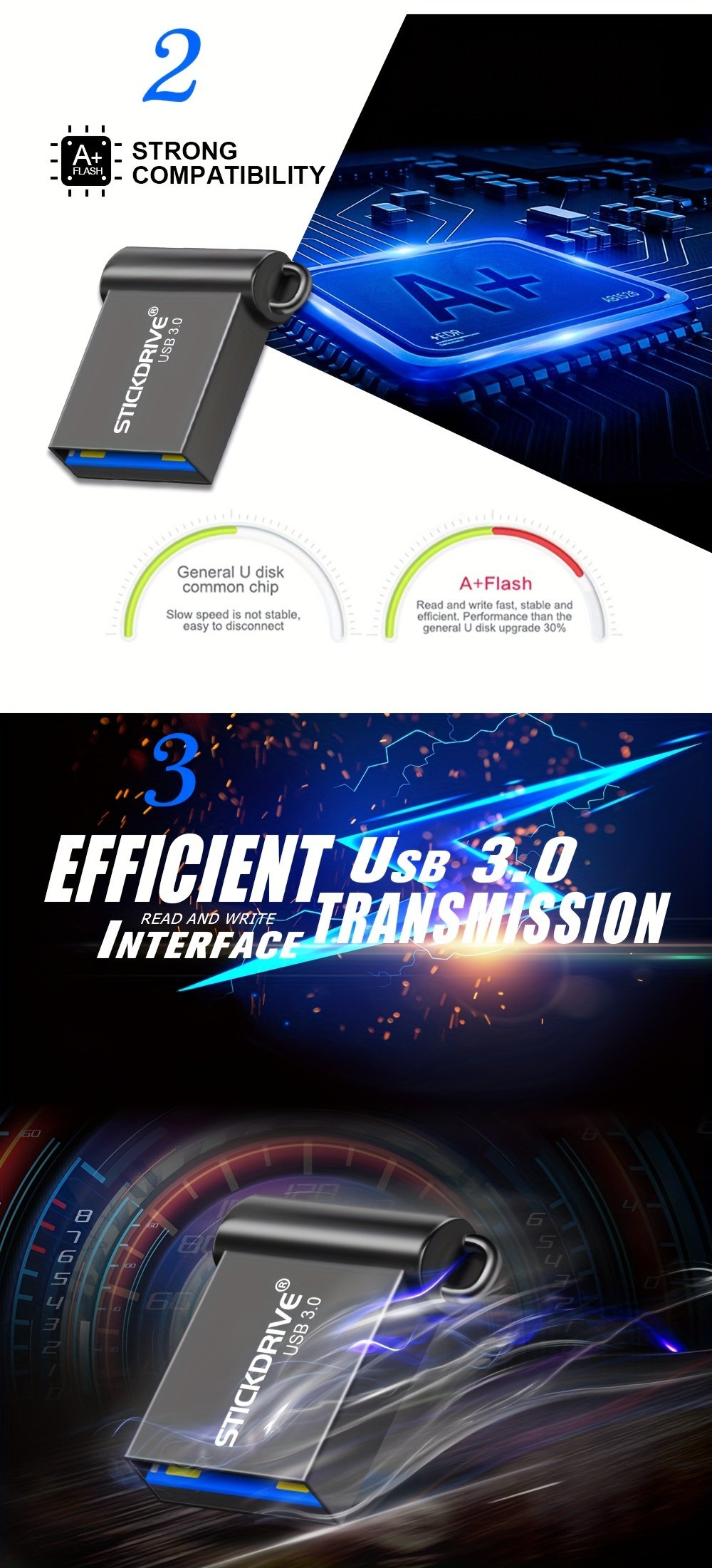 STICKDRIVE MINI USB 3.0 Flash Drive 16GB 32GB 64GB 128GB PENDRIVE Disk Memory For Key Ring - Image 14
