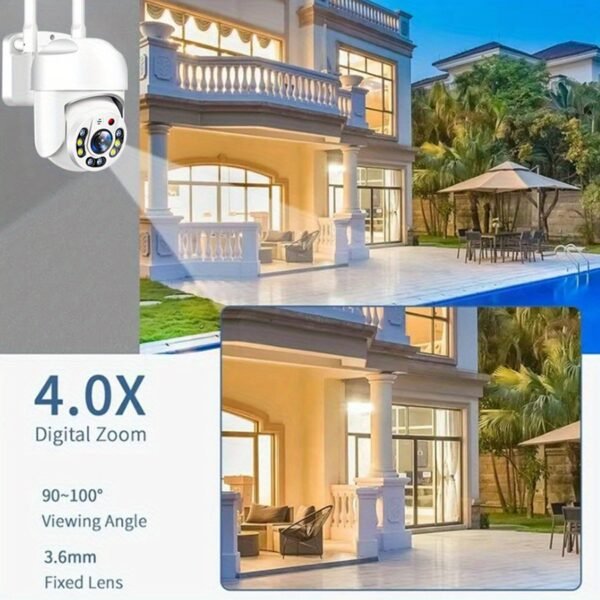 OIMLYO Smart Home Security Camera - Waterproof, PTZ, 360° Panoramic View, AI Human Detection, Two-Way Audio, Full Color Night Vision - USB Powered, Compatible with Smartphones, WiFi, Security Camera, Irregular Shape - Image 9