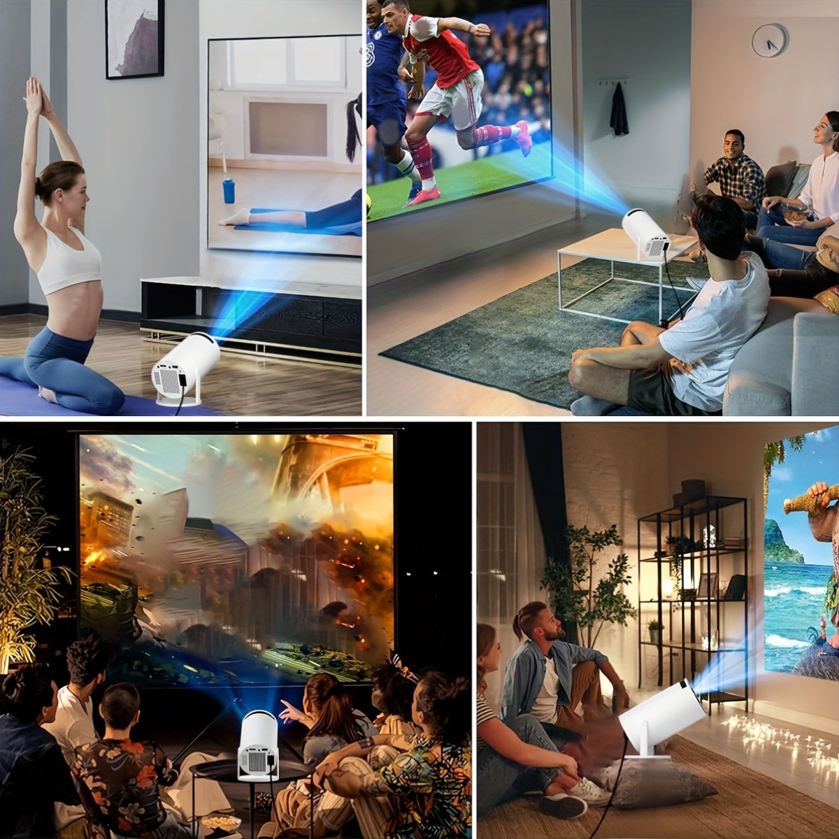 Portable Hd720P LCD Projector, Android 12, 16:9 Aspect Ratio, 100-199 Lumens, 3D-Ready, with USB Power, Remote Control, for Both Home Entertainment And Office Use, No Battery Required - Image 8