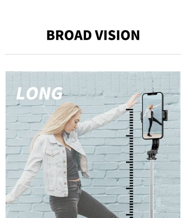 Portable 44-inch Selfie Stick Mobile Phone Tripod with Wireless Remote Control Expandable Smartphone Tripod Holder 360 Degree Rotation for iPhone 13 12 11 pro Xs Max Xr X 8 7 6 Plus, for Android for SamSung Smartphones - Image 16