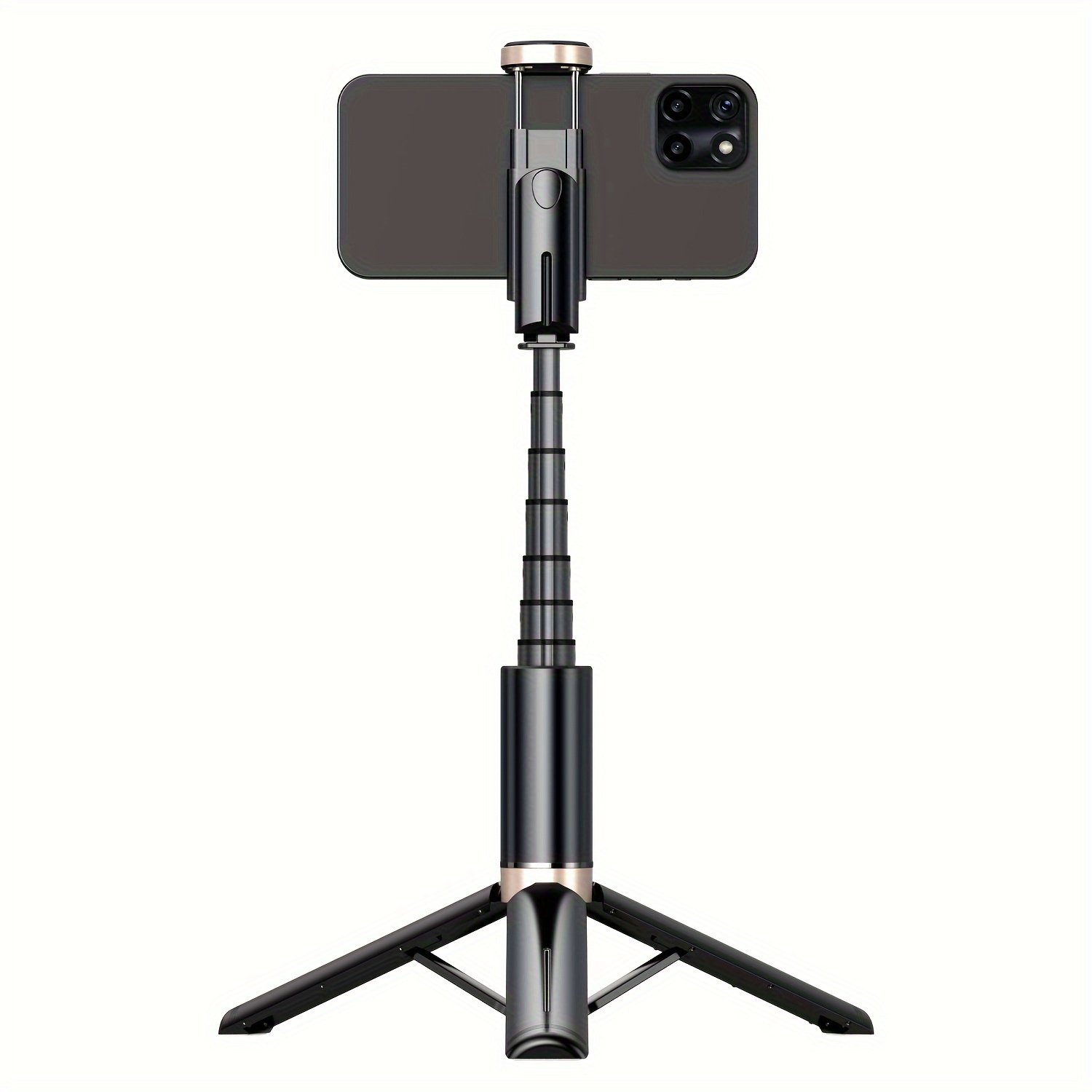 Portable Aluminum Alloy Phone Selfie Stick, Extendable Mobile Phone Tripod, Integrated Wireless Remote Hands Free Shooting For Apple IPhone And Android Smartphones 4''-7" - Image 2