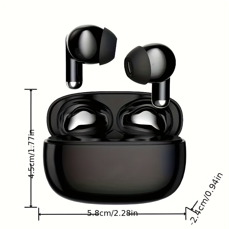 Wireless Headphones, ENC Noise Reduction V5.3 Headphones, 13mm Speaker, 30 Hours Playback Time, Built-in Noise Reduction Microphone, Type-C Fast Charging Box, Stereo for iPhone and for Android, with Digital Display - Image 5