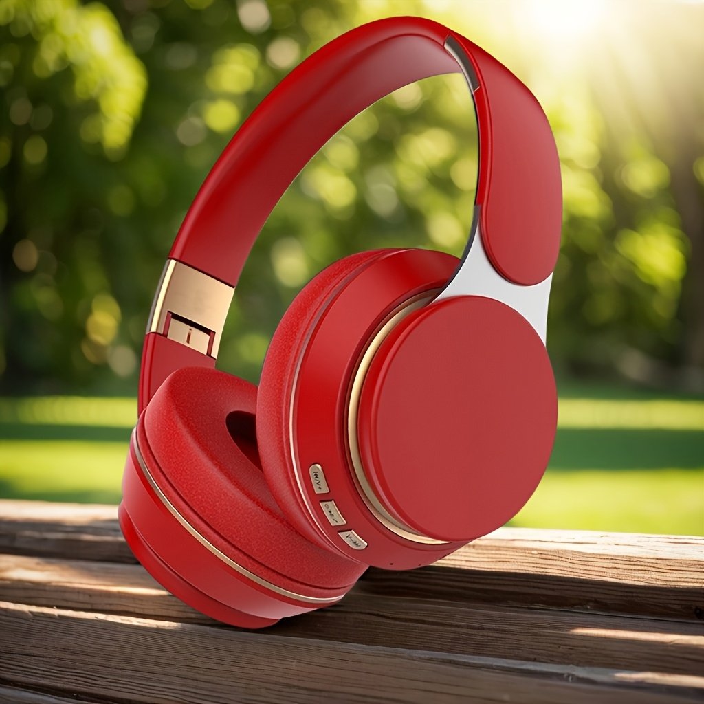 STONEGO 1pc Wireless Foldable Headphones, Comfortable for Long Time Listening, Adjustable Headband Design for Traveling, Working And Gaming - High-Quality Sound, Rechargeable Battery, Long Battery Life for Daily Use. - Image 4