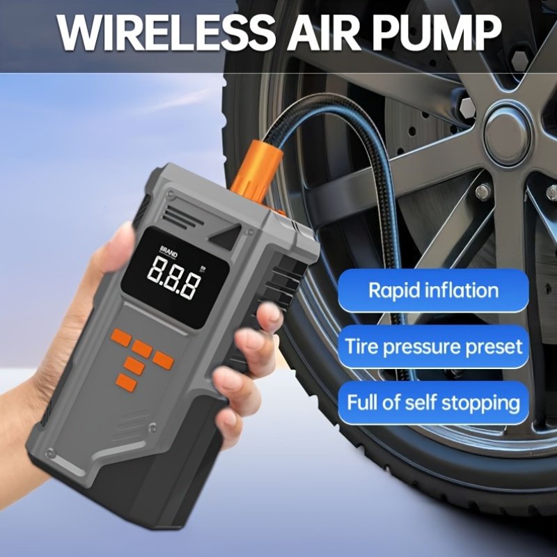1pc 5-in-1 Car Jump Starter with Air Pump, 150PSI Portable Battery Booster with Digital Tire Inflator, USB Rechargeable Lithium Battery, 8000mAh, for Gasoline Diesel Battery Charging, Multi-Functional All-in-One Machine - Image 5