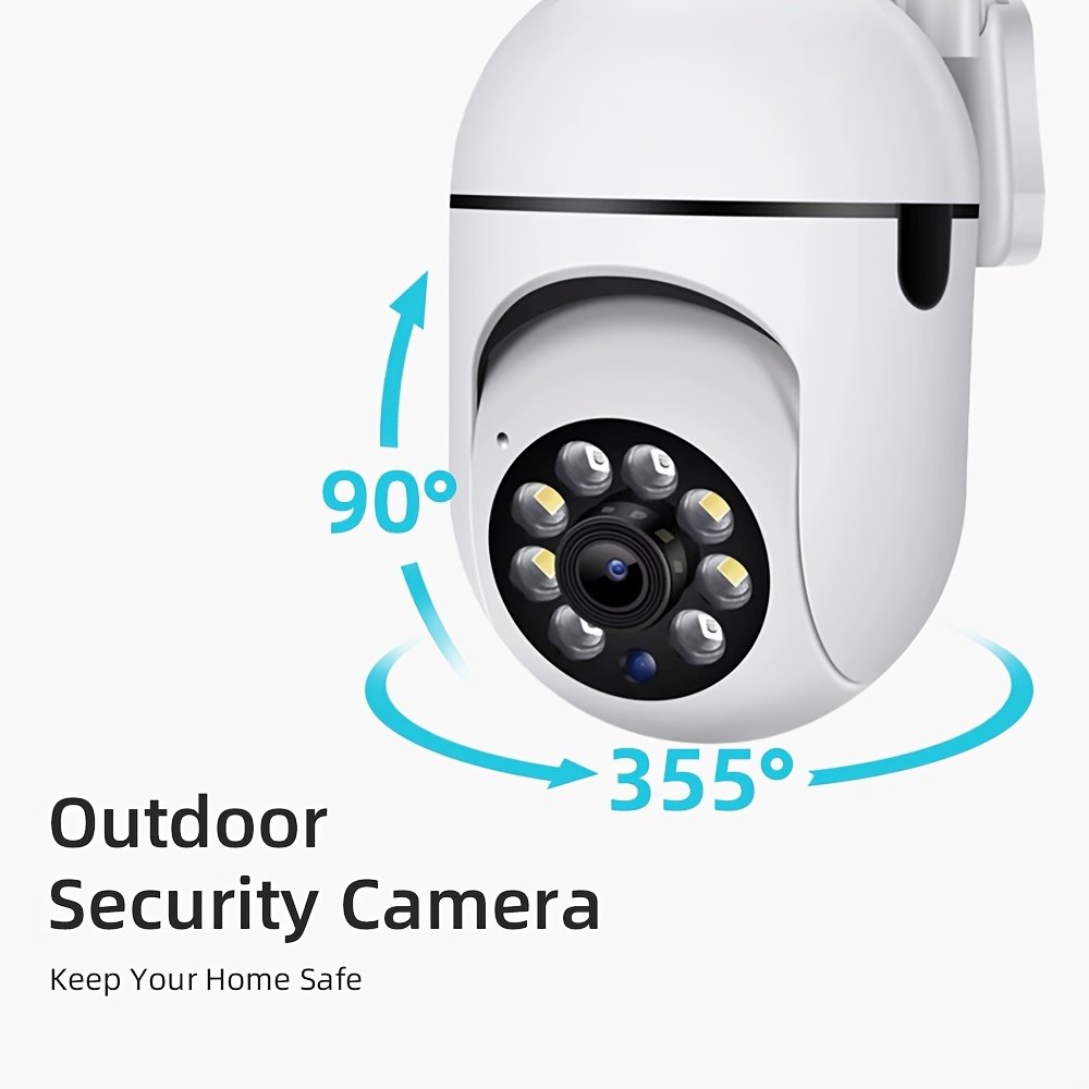2-Pack 1080P HD Wireless Security Cameras, PTZ with Color Night Vision, Spotlight & Siren, 2-Way Audio, Wall Hanging, Motion Tracking, Compatible with Amazon Alexa, USB Powered, Non-Waterproof, for Home & Outdoor Surveillance - Image 4