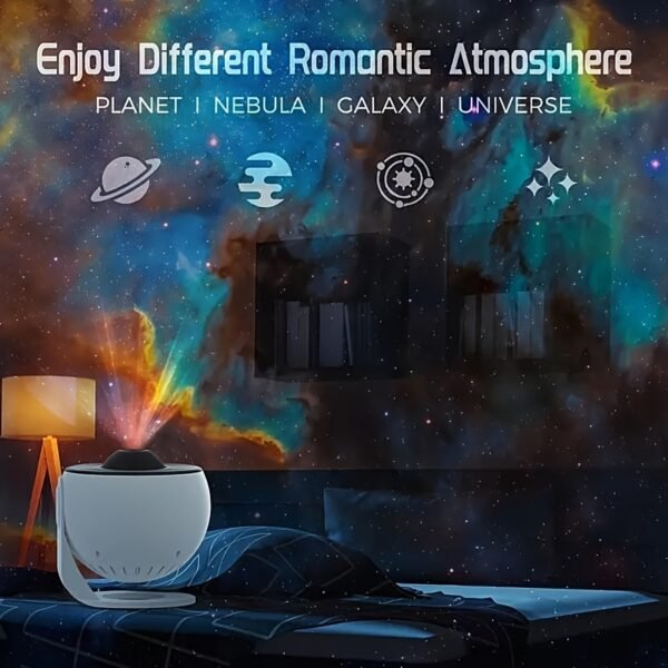 1 for Galaxy Projector with 360° Rotation, Star-Shaped Projector, Nebula Ceiling Light, Perfect for Valentine's Day Gift, with 12 HD Movies for a Starry Bedroom Atmosphere - Image 16