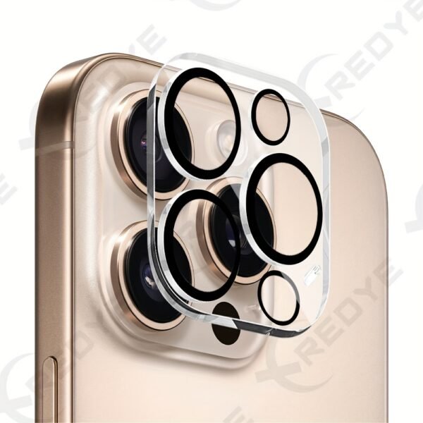 XREDYE 6-Pack Tempered Glass Camera Protector for iPhone 11/12/13/14/15/16 Series, Full Lens Coverage, Glossy Screen Protection Film, Compatible with iPhone 11 Pro/12 Pro/13 Pro/14 Pro/15 Pro/16 Pro Models - Image 10