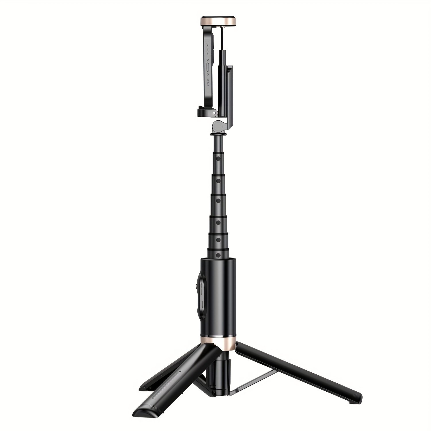 Portable Aluminum Alloy Phone Selfie Stick, Extendable Mobile Phone Tripod, Integrated Wireless Remote Hands Free Shooting For Apple IPhone And Android Smartphones 4''-7" - Image 7