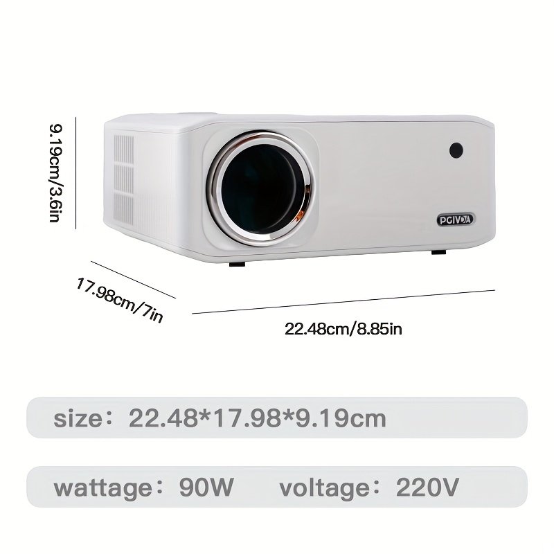 Electric Keystone 6D/4P Projector 4K Home Theater 20000 Lumens, PGIVDA Full HD 1080P WiFi Wireless Projector, Mobile Phone Same Screen, PPT, ±50° Zoom, Projector Compatible with TV Box/PS5/iOS/Android - Image 6