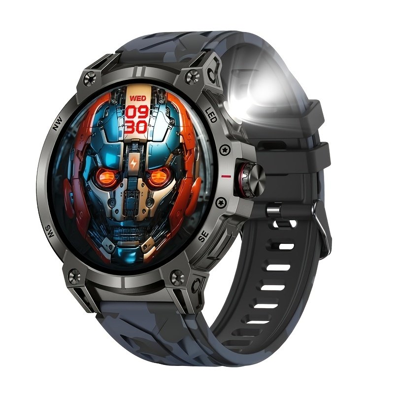 760Mah Smart Watch for Men And Women with LED Flashlight - 1.85-Inch Large Screen, Over 100 Sports Modes, Wireless Calling (Answering/Making Calls), Smart Watch, IP68 Waterproof, AI Voice Outdoor Fitness Watch, Calculator Function, Pedometer Activity Watc - Image 9