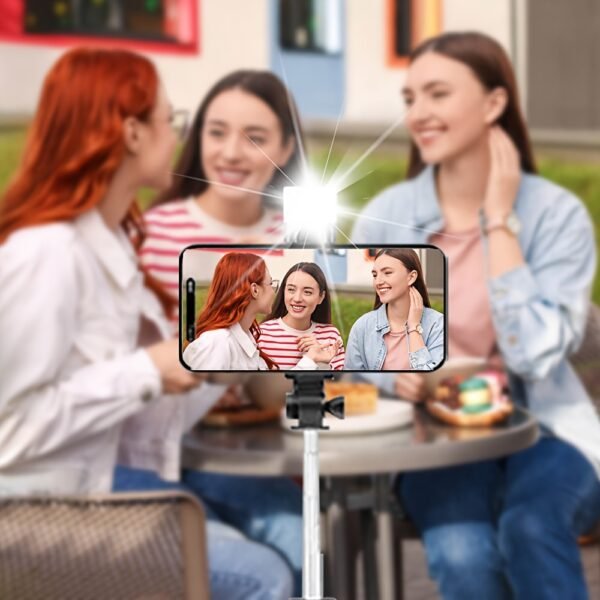 Wireless Selfie Stick Tripod with Integrated Light and Remote Control, 360 Degree Rotating, ABS Material, Rechargeable Lithium Polymer Battery, with USB Charging, for Video and Photography, ≤36V Portable Smartphone Stand - Image 10