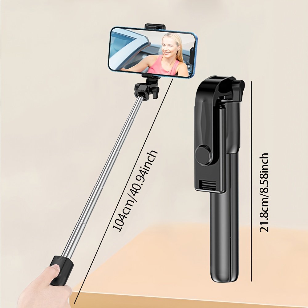 Selfie Stick with 360° Rotation: Mini Travel Portable, Wireless Remote Control, Stable Video Recording, and Design - Image 6