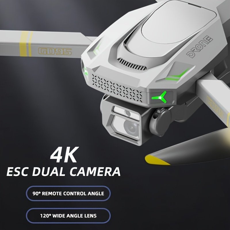 GD95 Brushless Motor Drone with Dual HD Cameras - Anti-Shake ESC, 360° Obstacle Avoidance, Hover Function, 120° Wide Angle Lens, 2.4GHz Signal, 100m Remote Control, 2000mAh Battery - Includes Spare Propeller, Storage Bag & Protective Cover - Image 9