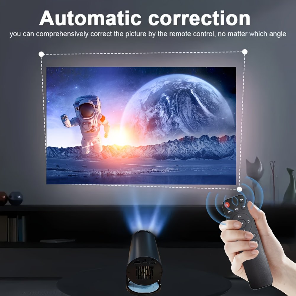 Portable HY300 Mini Projector with Dual WiFi - HD Display, USB Powered - Ideal for Home, Office & Dorms, Perfect Christmas Gift, Black - Image 6