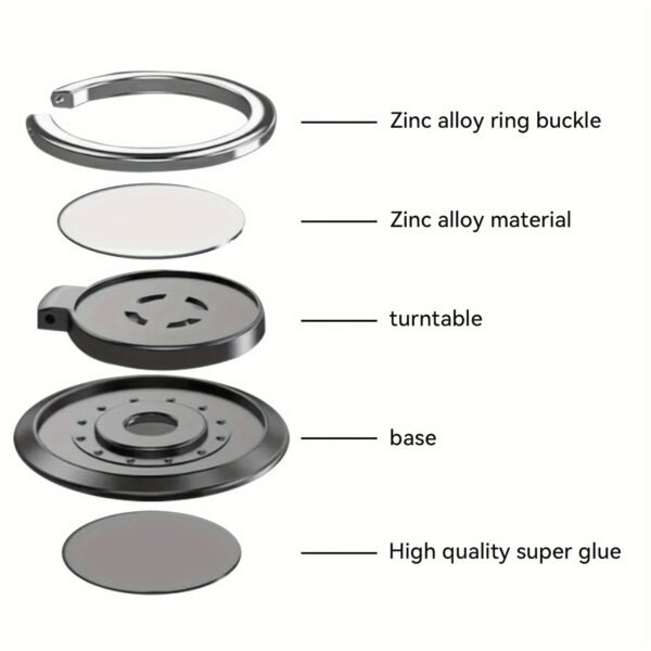 Universal Finger Ring Holder Stand Grip 360 Degree Rotating For Mobile Phone Car Magnetic Mount Phone Back Sticker Pad Bracket - Image 10