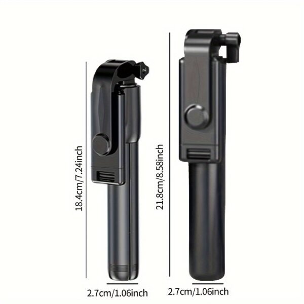 Versatile 3-in-1 Mobile Phone Selfie Stick Tripod with 360° Rotation - Ideal for Photography, Vlogging & Live Streaming | Compact, Lightweight & Travel-Friendly with Wireless Remote, Anti-Shake Feature, Compatible with All Smartphones, Selfie Stick for Ph - Image 2
