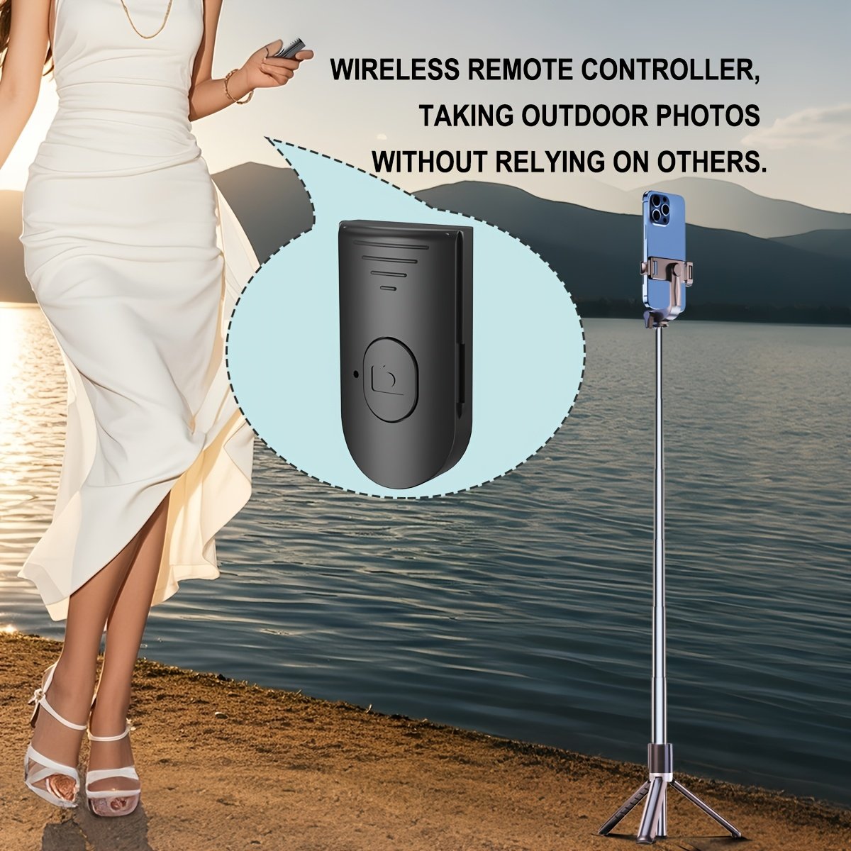 YIIOJUU 1pc 104.14cm Retractable All-in-One Smartphone Selfie Stick - 360° Rotating Tripod Holder, Wireless Remote Control, Ultra-Portable Compact Design Suitable for iPhone/Samsung/Android Phones, Perfect for Travel and Content Creation - Image 7