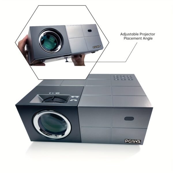 PGIVDA 4K Full HD 1080P Video Projector, Table Mount, LCD Display, 16:9 Aspect Ratio, Button Control, Wireless Connectivity, Display Port, 3000+ Lumen Brightness, 220-240V European Plug, for Home Theater & Presentations - Image 4