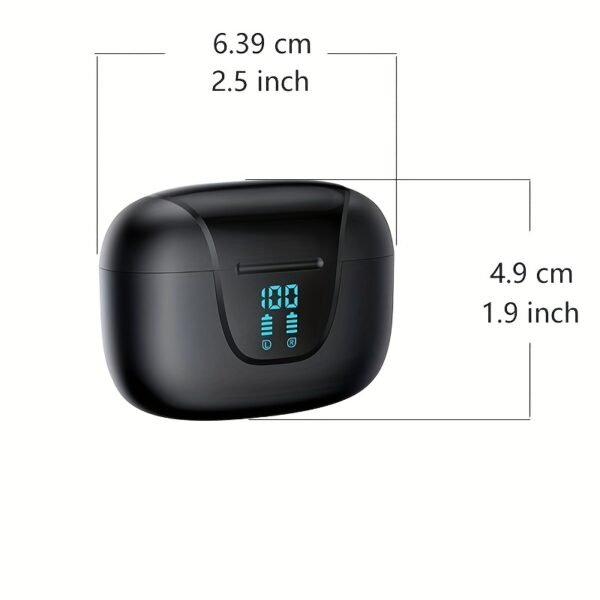 Wireless Headphones, Wireless 5.3 Headphones, 13mm Speaker, 30H Playtime, Type-C Fast Charging Box, Stereo Wireless In-Ear Headphones, Suitable for iPhone and for Android In-Ear Headphones, Gaming Business Sports Headphones with Microphone. with digital d - Image 4