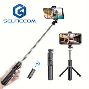 Extendable Cell Phone Selfie Stick, Smartphone Tripod Stand With Wireless Remote, 360° Rotation For IPhone/Samsung/Android Smartphones