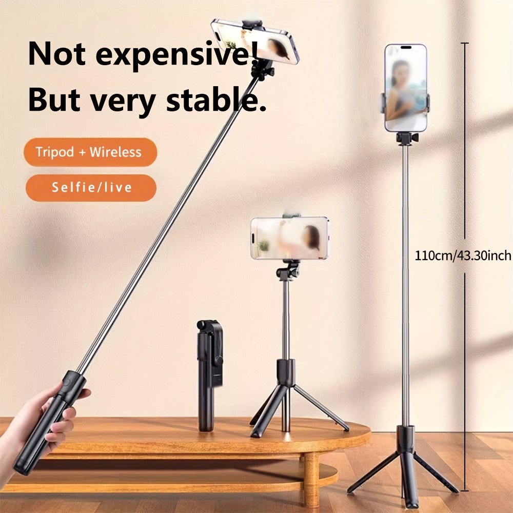 Selfie Stick with 360° Rotation: Mini Travel Portable, Wireless Remote Control, Stable Video Recording, and Design - Image 9