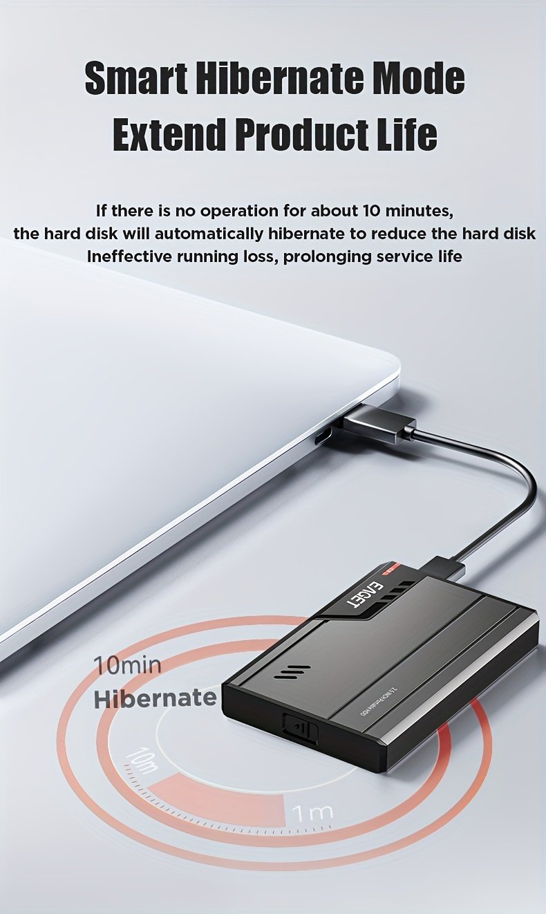 EAGET 6.35cm Portable HDD External Hard Drive, 500GB/1TB, USB 3.0, High-Speed 5Gbps, Metal Texture, Plug and Play for PC, Mac, PS4, Xbox - No Battery Required - Image 19