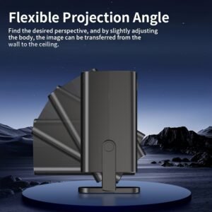 Full HD 1080P Portable Projector - EU Plug, Adjustable 180° Projection Screen, Large Image, Soft Light, High Contrast, Multi-Device Compatible, Home Theater and Outdoor Movie Projector, Ideal for Presentation and Entertainment